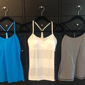 Bundle: 3 Lululemon Power Y Tank Top Size 6
